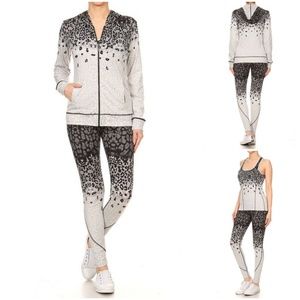 Printed 3 piece activewear